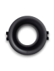 Portafaretto a cono tondo nero e bianco fisso per lampadina led GU10 foro Ø 75 mm