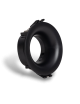 Portafaretto a cono tondo nero e bianco fisso per lampadina led GU10 foro Ø 75 mm