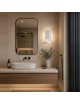 Applique da parete led rettangolare bianco lampada luce fredda naturale calda design moderno
