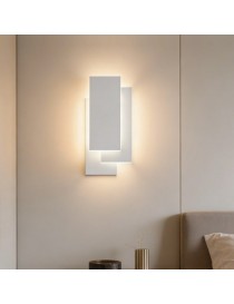 Applique da parete led rettangolare bianco lampada luce fredda naturale calda design moderno
