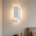 Applique da parete led rettangolare bianco lampada luce fredda naturale calda design moderno