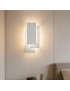 Applique da parete led rettangolare bianco lampada luce fredda naturale calda design moderno