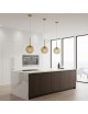 Lampadario a sospensione E27 oro con sfera ambra 15 20 25 30 cm lampada moderno elegante per camera cucina soggiorno 