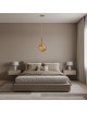 Lampadario a sospensione E27 oro con sfera ambra 15 20 25 30 cm lampada moderno elegante per camera cucina soggiorno 