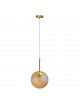 Lampadario a sospensione E27 oro con sfera ambra 15 20 25 30 cm lampada moderno elegante per camera cucina soggiorno 