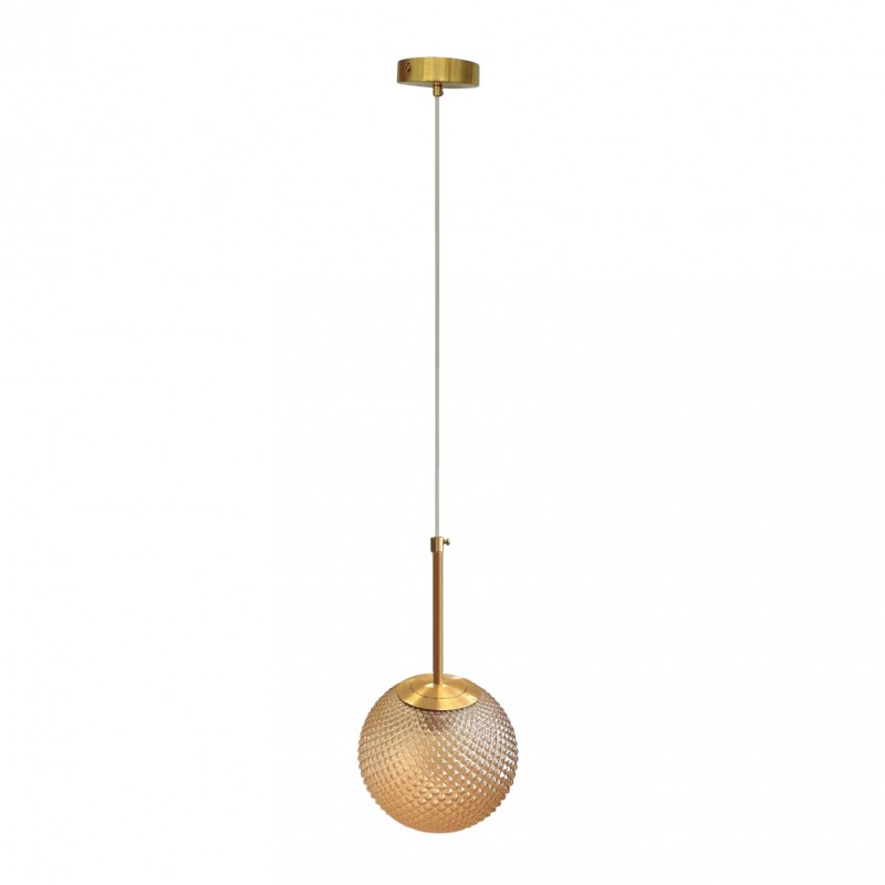 Lampadario a sospensione E27 oro con sfera ambra 15 20 25 30 cm lampada moderno elegante per camera cucina soggiorno 