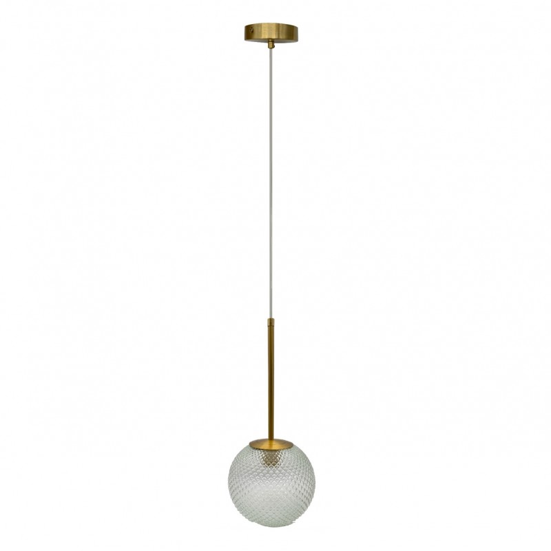 Lampadario a sospensione oro con sfera cristallo 15 20 25 30 cm E27 lampada moderno elegante per camera cucina soggiorno 