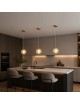 Lampadario a sospensione oro con sfera cristallo 15 20 25 30 cm E27 lampada moderno elegante per camera cucina soggiorno 