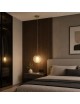 Lampadario a sospensione oro con sfera cristallo 15 20 25 30 cm E27 lampada moderno elegante per camera cucina soggiorno 