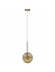 Lampadario a sospensione oro con sfera ambra 15 20 25 30 cm E27 lampada moderno elegante per camera cucina soggiorno