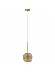 Lampadario a sospensione oro con sfera ambra 15 20 25 30 cm E27 lampada moderno elegante per camera cucina soggiorno