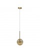 Lampadario a sospensione oro con sfera ambra 15 20 25 30 cm E27 lampada moderno elegante per camera cucina soggiorno