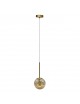 Lampadario a sospensione oro con sfera ambra 15 20 25 30 cm E27 lampada moderno elegante per camera cucina soggiorno