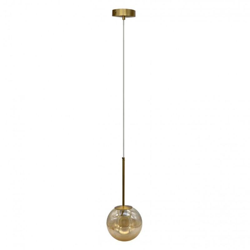 Lampadario a sospensione oro con sfera ambra 15 20 25 30 cm E27 lampada moderno elegante per camera cucina soggiorno