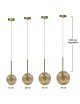 Lampadario a sospensione oro con sfera ambra 15 20 25 30 cm E27 lampada moderno elegante per camera cucina soggiorno