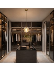 Lampadario a sospensione oro con sfera ambra 15 20 25 30 cm E27 lampada moderno elegante per camera cucina soggiorno