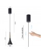 Lampadario a sospensione led da comodino a goccia oro argento antracite lampada applique sospeso luce bianca naturale calda