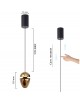 Lampadario a sospensione led da comodino ovale oro nero bianco lampada applique sospeso luce bianca naturale calda