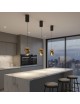 Lampadario a sospensione led da comodino ovale oro nero bianco lampada applique sospeso luce bianca naturale calda