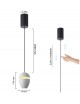 Lampadario a sospensione led da comodino ovale oro nero bianco lampada applique sospeso luce bianca naturale calda