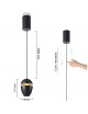 Lampadario a sospensione led da comodino ovale oro nero bianco lampada applique sospeso luce bianca naturale calda