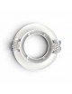 Portafaretto a cono tondo nero e bianco fisso per lampadina led GU10 foro Ø 75 mm