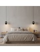Lampadario a sospensione led da comodino ovale oro nero bianco lampada applique sospeso luce bianca naturale calda