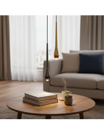 Lampadario a sospensione led da comodino a goccia oro grigio antracite lampada applique sospeso luce bianca naturale calda