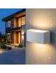 Applique a parete da esterno attacco E27 doppia luce sopra e sotto nero grigio bianco