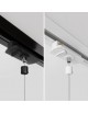 Connettore adattatore porta lampadario a sospensione per binario monofase nero e bianco