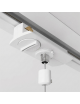 Connettore adattatore porta lampadario a sospensione per binario monofase nero e bianco