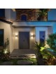 Applique da parete per esterno led 10W nero doppia luce sopra e sotto lampada rettangolare moderno balcone terrazzo giardino