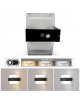 Applique da parete per esterno led 10W nero doppia luce sopra e sotto lampada rettangolare moderno balcone terrazzo giardino