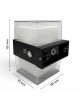 Applique da parete per esterno led 10W nero doppia luce sopra e sotto lampada rettangolare moderno balcone terrazzo giardino