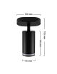 Faretto proiettore nero con attacco GU10 lampada orientabile da soffitto parete a cilindro