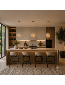 Lampadario a sospensione E27 oro con sfera ambra 15 20 25 30 cm lampada moderno elegante per camera cucina soggiorno 