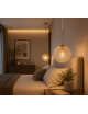Lampadario a sospensione E27 oro con sfera ambra 15 20 25 30 cm lampada moderno elegante per camera cucina soggiorno 