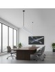 Lampadario a sospensione LED lineare 120 cm lampada orizzontale plafoniera moderno minimal per ufficio cucina soggiorno