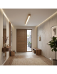 Lampadario a sospensione LED lineare 120 cm lampada orizzontale plafoniera moderno minimal per ufficio cucina soggiorno