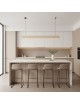 Lampadario a sospensione LED lineare 120 cm lampada orizzontale plafoniera moderno minimal per ufficio cucina soggiorno