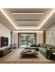 Lampadario a sospensione LED lineare 120 cm lampada orizzontale plafoniera moderno minimal per ufficio cucina soggiorno