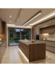 Lampadario a sospensione LED lineare 120 cm lampada orizzontale plafoniera moderno minimal per ufficio cucina soggiorno