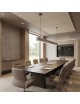 Lampadario a sospensione LED lineare 120 cm lampada orizzontale plafoniera moderno minimal per ufficio cucina soggiorno