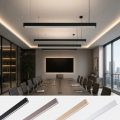 Lampadario a sospensione LED lineare 120 cm lampada orizzontale plafoniera moderno minimal per ufficio cucina soggiorno