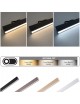 Lampadario a sospensione LED lineare 120 cm lampada orizzontale plafoniera moderno minimal per ufficio cucina soggiorno