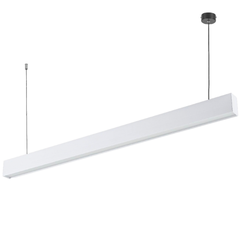Lampadario a sospensione LED lineare 120 cm lampada orizzontale plafoniera moderno minimal per ufficio cucina soggiorno