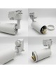 Faretto faro proiettore led per binario monofase con attacco GU10 orientabile bianco