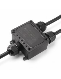 Scatola di giunzione impermeabile IP68 connettore stagno a 3 vie con morsettiera da esterno per cavi elettrici da giardino