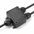 Scatola di giunzione impermeabile IP68 connettore stagno a 3 vie con morsettiera da esterno per cavi elettrici da giardino
