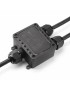 Scatola di giunzione impermeabile IP68 connettore stagno a 3 vie con morsettiera da esterno per cavi elettrici da giardino